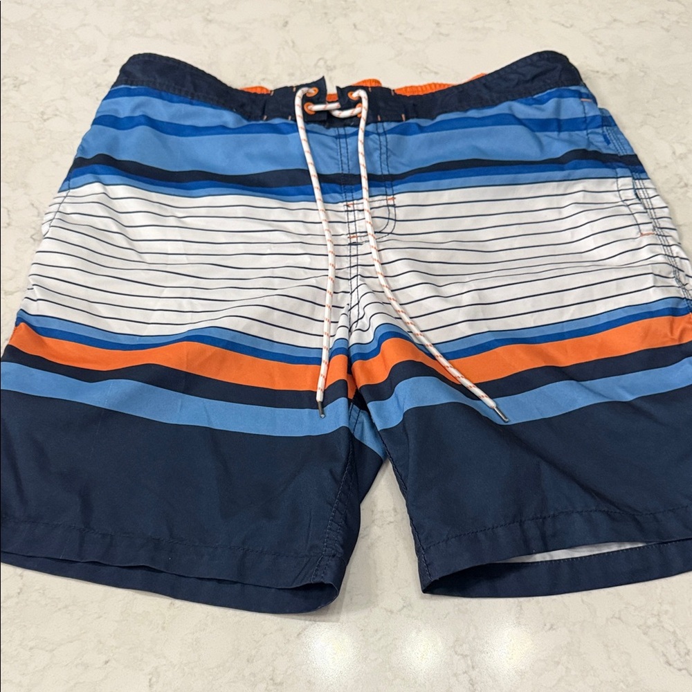 Goodfellow & Co Men's Swim Shorts - Navy, Blue, and Orange